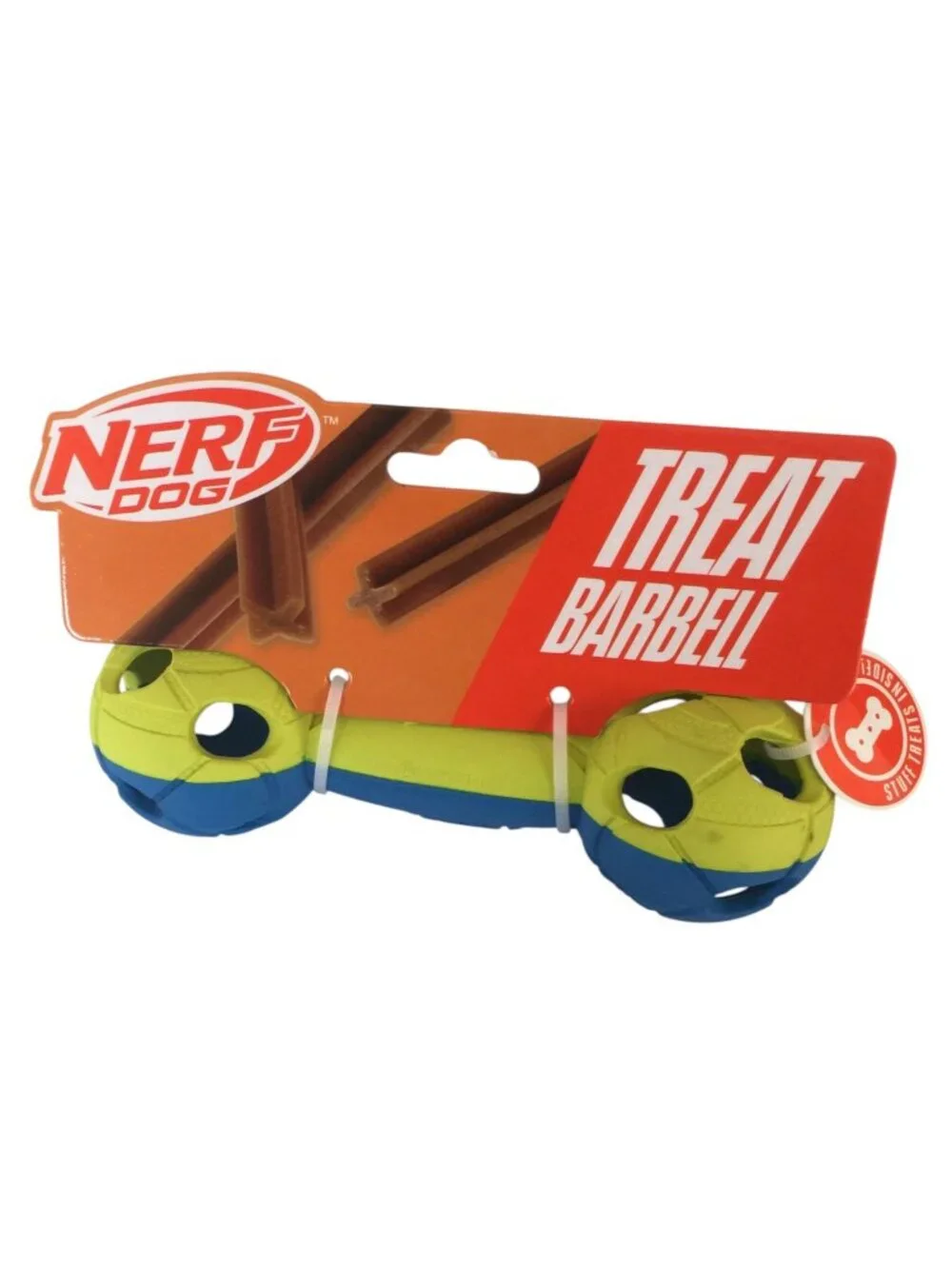 NERF DOG Treat Barbell Blue Lime 7